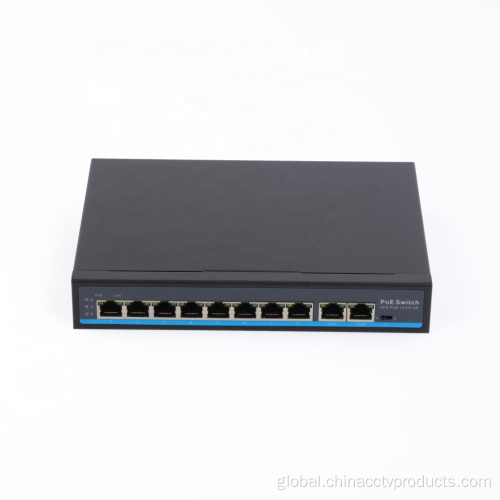 PoE Injector Power over Ethernet 8Port CCTV PoE Switches 48v Manufactory